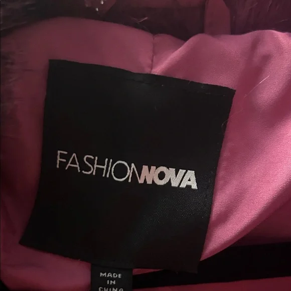 Fashion Nova Faux Fur Teddy Coat in Plum Purple - Picture 3 of 6